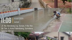 Diduga Bangunan Siluman dan pengurangan volume Cor Beton jln.Rawa Bendung Lrg Durian Jambu RT 20 RW 5 Kel 9 Ilir kec Ilir Timur II kota Palembang