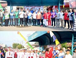 Meriahkan HUT RI Ke-80 Wakil Wali Kota Lepas Lomba Gerak Jalan Tingkat SD Putri.