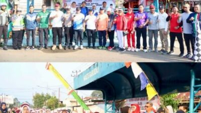 Meriahkan HUT RI Ke-80 Wakil Wali Kota Lepas Lomba Gerak Jalan Tingkat SD Putri.