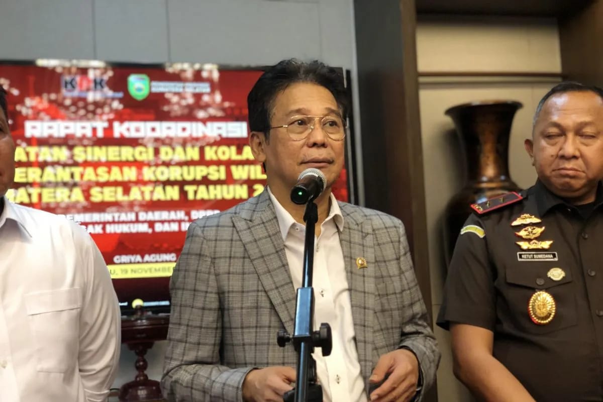 KPK Ingatkan Pemda Sumsel Perbaiki Tata Kelola, 390 Kasus Korupsi Ditangani dalam Enam Tahun
