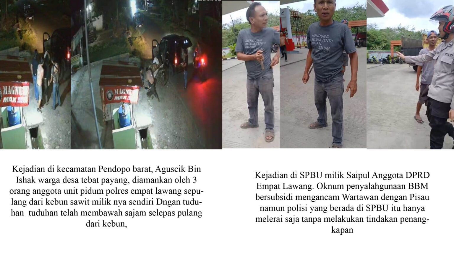 Satreskrim Empat Lawang Disorot: Petani Diburu, Preman Bersenjata Dibiarkan Lepas