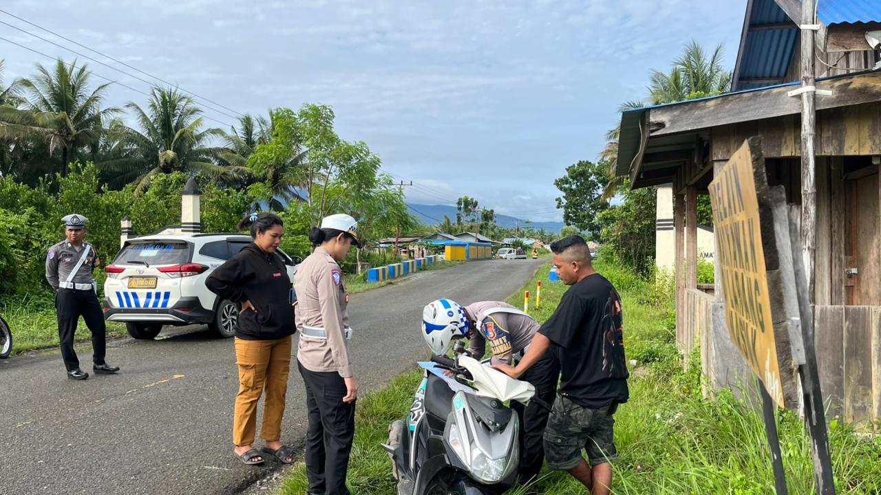 Satlantas Polres Haltim Tindak Puluhan Pelanggar di Wasile
