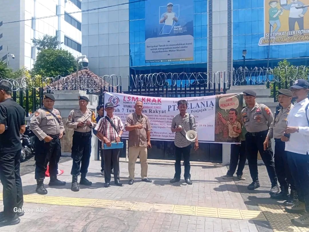 Aksi di Jakarta, LSM KRAK Desak ATR/BPN Usut Dugaan Penyimpangan PT Melania