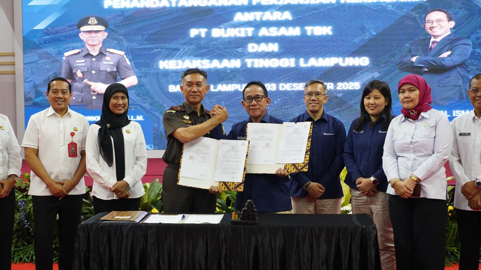 PT Bukit Asam Teken PKS Bantuan Hukum dan TJSL dengan Kejati Lampung