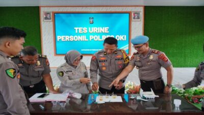Instruksi Kapolda Sumsel, Polres OKI Periksa Urine Personel Bertahap