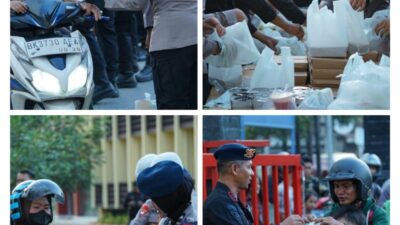Indahnya Berbagi di Bulan Suci, Satuan Brimob Polda Sumut Bagikan 225 Paket Takjil Disambut Antusias dan Haru Masyarakat