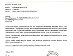 Akibat Pemalangan Jalan Hauling Ilegal Milik PT ARA, PT. JAS Melalukan Pengurangan Karyawan Sebanyak 50%