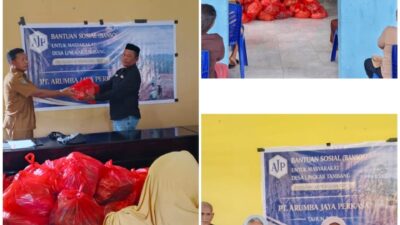 Perkuat Kepedulian Sosial, PT Arumba Jaya Perkasa Salurkan Bantuan 850 Paket Sembako untuk Enam Desa Lingkar Tambang di Halmahera Timur