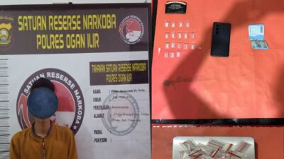 Digerebek Di Bawah Rumah Panggung, Pengedar Sabu Di Ogan Ilir Tak Berkutik