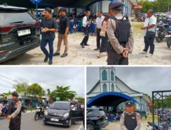 Amankan Ibadah Jumat Agung, Personel Polresta Palangka Raya Siaga Di Gereja Bethesda