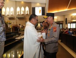 Sapa Jemaat Gereja St. Yoseph, Kapolda Sumsel Ajak Gotong Royong Jaga Kamtibmas Bumi Sriwijaya