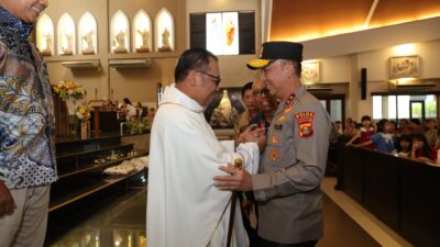 Sapa Jemaat Gereja St. Yoseph, Kapolda Sumsel Ajak Gotong Royong Jaga Kamtibmas Bumi Sriwijaya