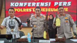 Polres Lhokseumawe Ungkap Kasus Senpi Ilegal, Dua Tersangka Diamankan, Satu DPO Diburu