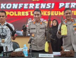 Polres Lhokseumawe Ungkap Kasus Senpi Ilegal, Dua Tersangka Diamankan, Satu DPO Diburu
