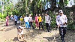 Sinergi TNI-Polri Dan Masyarakat, Fasilitas Umum Di Lubuk Linggau Kembali Bersih Dan Asri