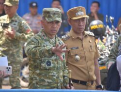 Danrem 043/Gatam Sambut Kunker Pangdam XXI/RI Ke Unit Pengelola Irigasi (UPI) Way Rarem Lampung Utara