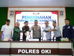 Polres OKI Musnahkan 927 Gram Sabu, Tegaskan Komitmen Polda Sumsel Berantas Narkotika