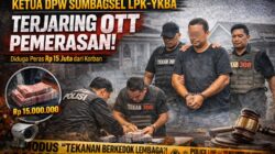 Diduga Peras Pelaku Usaha! Ketua DPW Sumbagsel LPK-YKBA Terjaring OTT Tekab 308 Polres Lampung Timur