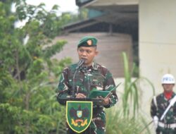Pupuk Disiplin, Nasionalisme, Dan Dedikasi, Prajurit Dan PNS Korem 043/Gatam Ikuti Upacara Bulanan 