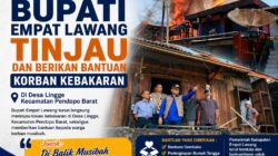 Bupati Empat Lawang Tinjau Dan Berikan Bantuan Korban Kebakaran Di Desa Lingge