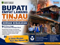 Bupati Empat Lawang Tinjau Dan Berikan Bantuan Korban Kebakaran Di Desa Lingge
