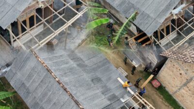 Program TMMD Hadirkan Harapan, Dua Rumah Tak Layak Huni Di OKI Direhab