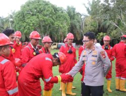 Sinergi Polri Dan Korporasi, Polres OKU Timur Audit Kesiapan Penanggulangan Karhutla Di Wilayah Strategis