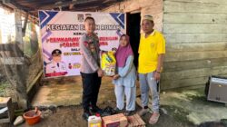 Wujudkan Presisi Polri, Polres Muratara Bagikan Sembako dan Bedah Rumah Warga