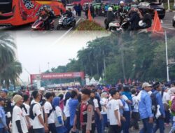 Ratusan Ribu Buruh Padati Monas, Lalu Lintas Thamrin Tersendat Saat May Day 2026