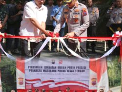 Polresta Magelang Resmikan Jembatan Presisi Merah Putih Di Pakis