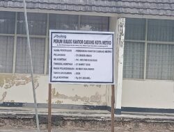 Proyek Perbaikan Kantor KCP Bulog Metro Bernilai Ratusan Juta Jadi Sorotan ‘Publik’ Dugaan Pengusiran Wartawan Berujung Laporan Ke Polisi
