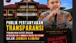 Tiga Anggota Polres Ketapang Diamankan dalam Dugaan Kasus Narkoba, Publik Tagih Keterbukaan dan Kepastian Status Hukum