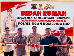 Polres OKI Resmikan Bedah Rumah Eks Napiter, Bukti Keberhasilan Program Deradikalisasi