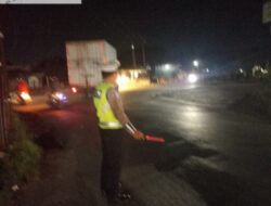Satlantas Polres Banyuasin Gelar Blue Light Patrol, Jaga Kamtibmas dan Kelancaran Lalu Lintas