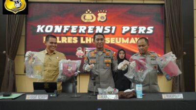 Polres Lhokseumawe Ungkap Dugaan Percobaan Pencurian Disertai Pembakaran Toko Emas