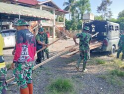 Pra-TMMD ke-129 Kodim 0102/Pidie di mulai Satgas dan Warga Distribusi Material ke Lokasi Sasaran