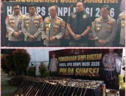 Ops Senpi Musi 2026 Berhasil, Polda Sumsel Ungkap 32 Kasus dan Musnahkan 397 Senjata Api